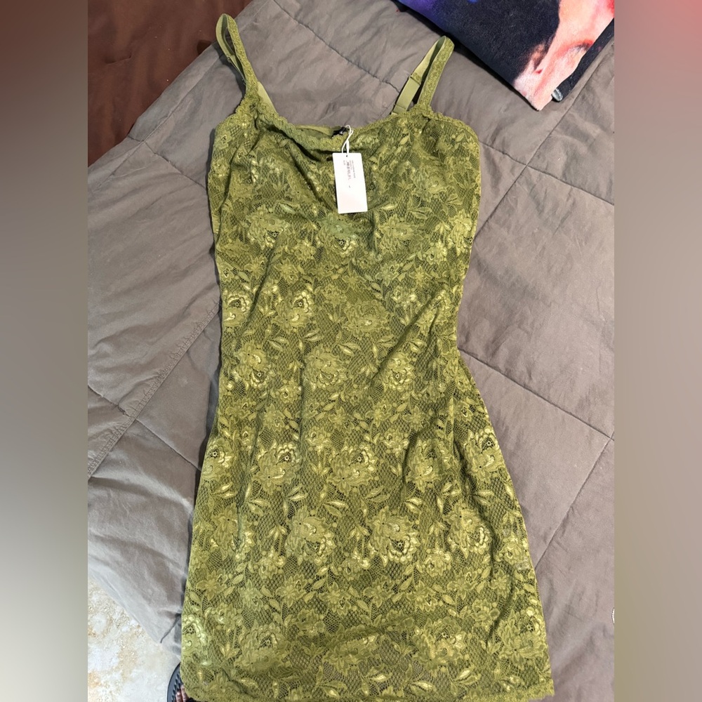 Cosabella Olive Lace Mini Dress - Chemise Foxie